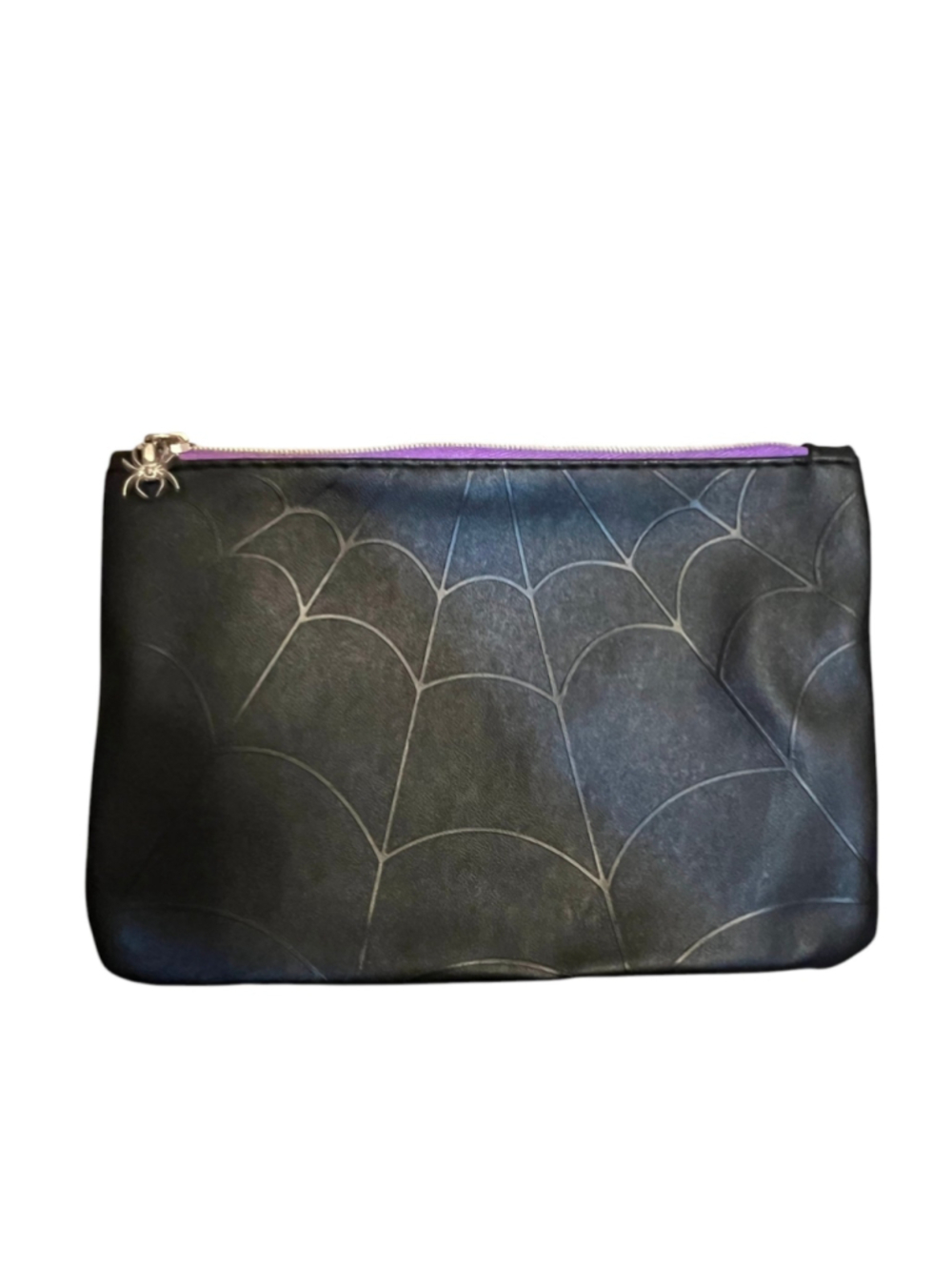 Ipsy Glam Bag October 2022 Black Spiderwebs Halloween Empty Glambag